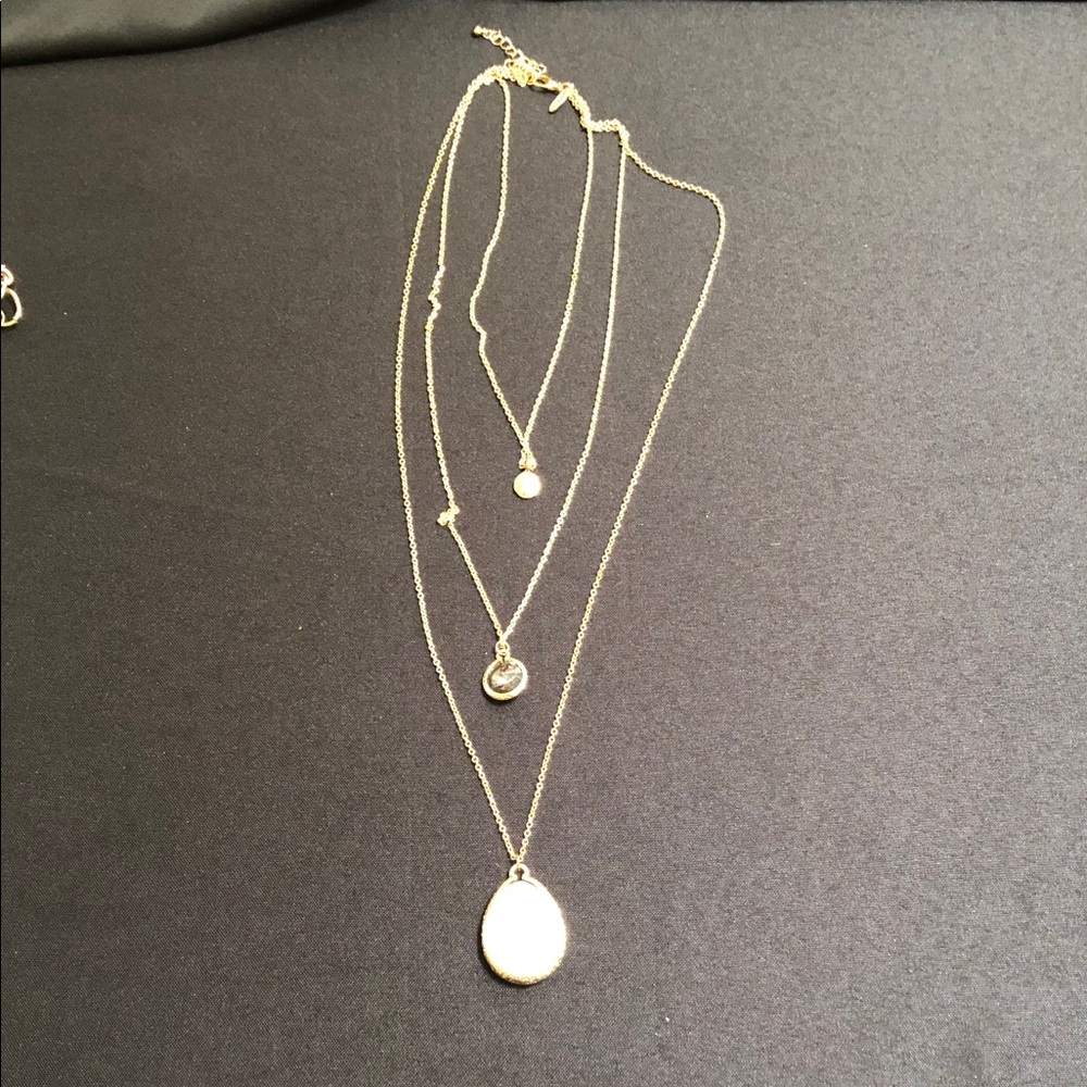 Multi-Layer Gold Teardrop Pendant Necklace - Women Jewelry